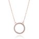 Magneti Amona Jewelry Rose Goudkleurig Ketting met Zirkonia - Zilver 925 - 45 cm