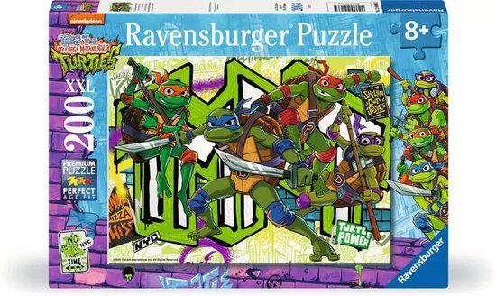 Ravensburger Kinderpuzzle 200 XXL Teile - Teenage Mutant Ninja Turtles - Die unbesiegbaren Turtles!