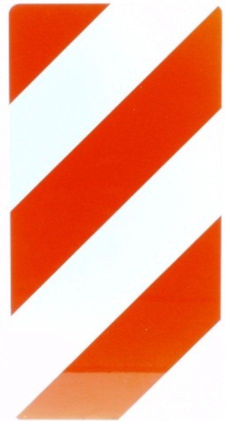 Huismerk Bord breedte markering links Oranje/Wit Universeel 560 cm