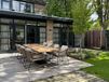 BUITEN living Tulum dining tuinstoel set van 8 | touw + RVS | Sahara Dust