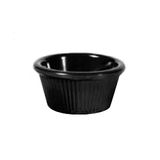 Geribbelde Melamine Geribbelde Ramekin 120 Ml. Ø 8,3 Cm Zwart - 48 Eenheden