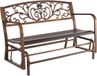Vevor Tuinbank Patiobank Balkonbank 127CM Metalen Frame Rugleuning Veranda