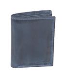 Icecat Portefeuille combiné en cuir véritable, bleu