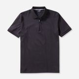 OLYMP Polo casual jersey zip zwart