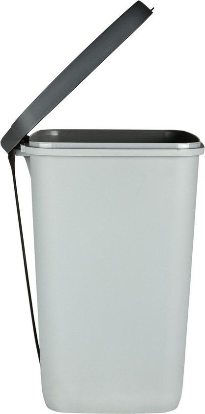Curver Essentials Pedaalemmer - 20 Liter - Zilver / Antraciet