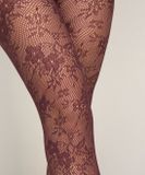 Hunkemöller Panty Allover Lace Fishnet Paars S/M