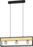 EGLO Libertad 1 Hanglamp - E27 - 76 cm - Zwart|Bruin