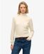 Superdry Klassieke coltrui Dames Crème Marl