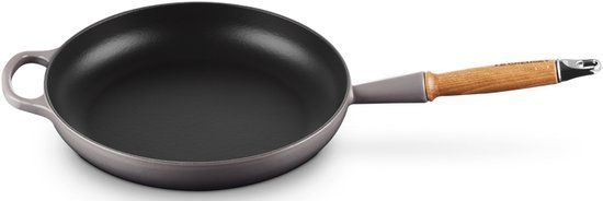 Le Creuset Koekenpan Signature 28 cm - Flint - Gietijzer - Houten Handvat