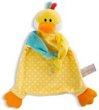 Tutteldoekje NICI Eend Doudou 25x25 Cm Geel Kinderen