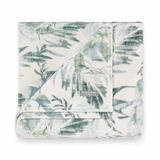 Tommy Bahama - Sprei deken, pluche fleece beddengoed, tropische beddengoed set voor bed of bank (behang bladeren groen, 127 x 177 cm)