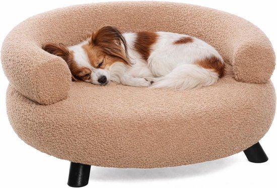 Flamingo Dudo Rond Beige Hondenbed - 62 x 62 x 28 cm