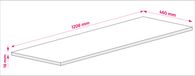 3E 3xE living.com 3xE living Blad voor badkamermeubel, kleur: kasjmier, afmetingen: 120 x 45 x 1,6 cm