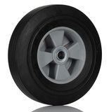 RS PRO Rolwagenrol zwart, mat, rubber, volledig materiaal, 600 kg, corrosiebestendig Ø 255 mm, B. 60 mm