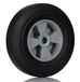 RS PRO Rolwagenrol zwart, mat, rubber, volledig materiaal, 600 kg, corrosiebestendig Ø 255 mm, B. 60 mm