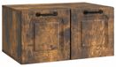 Support mural meuble TV chêne fumé 59,5 x 41 x 30 cm bois transformé