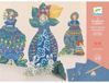 Djeco Kraskaarten Belles Robes, 3 stuks, Multicolore, Karton, 6-12 jaar