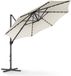 Merkloos Zweefparasol - Draaibare Paraplu - UPF 50+ Schaduw - Zonwering - 300cm Ø x 240cm - Crème Wit