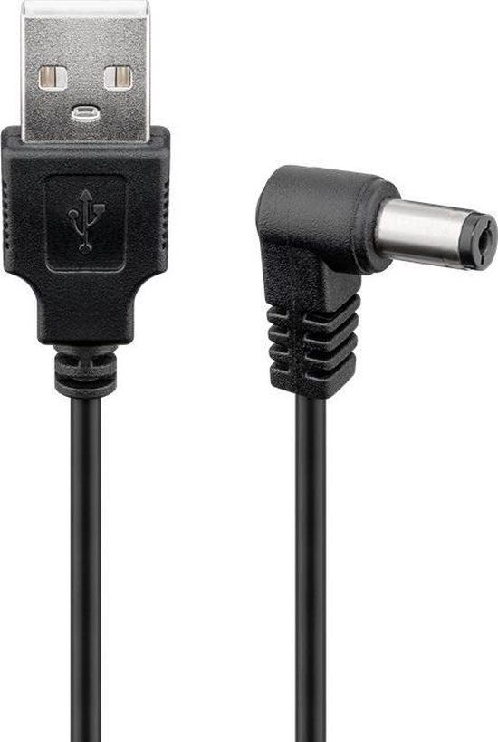 Goobay USB naar haakse DC kabel - 5.5 x 2.1mm - 1.5 meter
