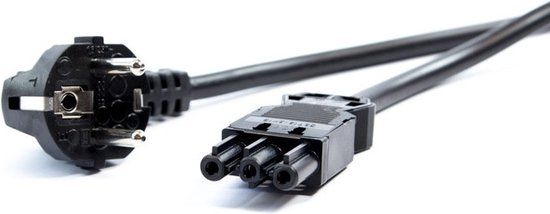 Bachmann installatiestekker stroomkabel - Wieland GST18® - CEE 7/7 / zwart - 4 meter