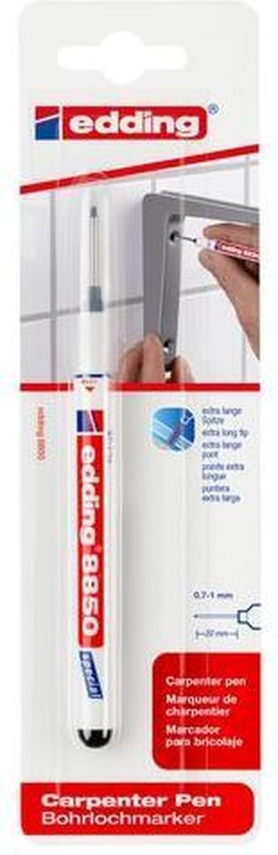 Edding Permanent marker 8850 timmermanspen 0,7 mm, zwart (doos 5 stuks)