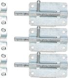 Deltafix Schuifslot/Plaatgrendel - 3x - 8 x 5cm - Verzinkt Staal