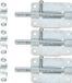 Deltafix Schuifslot/Plaatgrendel - 3x - 8 x 5cm - Verzinkt Staal