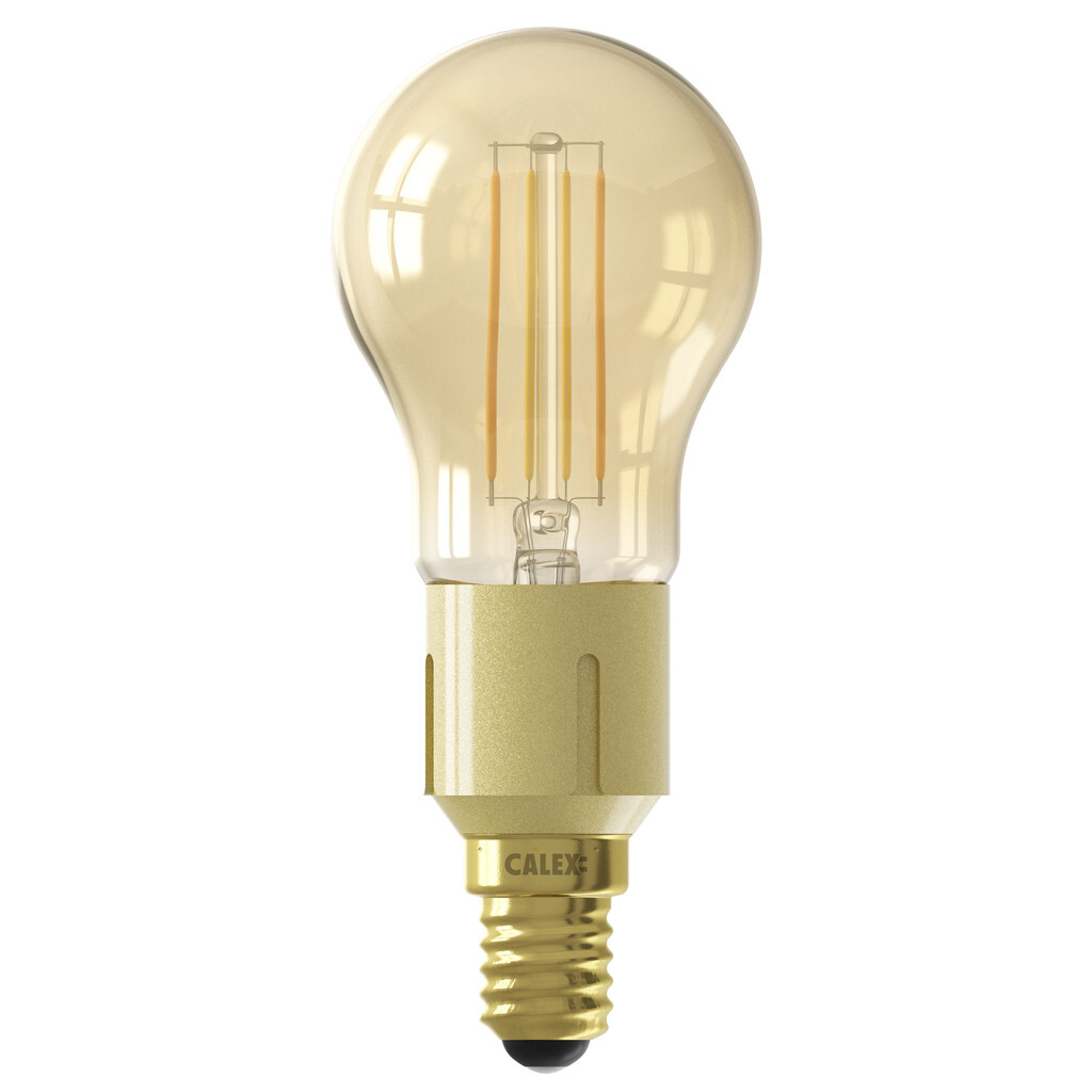 Calex wifi Smart Kogellamp Goud Filament E14