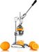 Mahlzeit Presse-agrumes en acier inoxydable, presse à main, extracteur de jus de fruits, presse-orange, presse-citron pour plus de jus, centrifugeuse pour oranges, citrons, limes (argent)