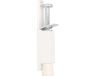 Dulimex B.V. 1x pièce butée de porte / butées de porte blanc avec goupille de pied 12 x 2,5 cm - butées de porte / tampons de porte