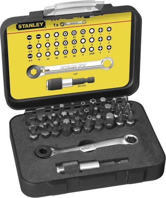 Stanley Bitset Expert Pro 1/4 - Steeksleutel met ratelring (32 delig)