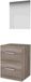 Basic-Line Ultimate 46 Badkamermeubelset - 50 x 46 cm - Met Grepen - 2 Lades - Wastafelblad - Spiegel met Indirecte LED Verlichting - Scotch Oak