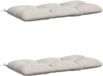 vidaXL - 2-delige - Bankkussens - VIANEN - 100% - Polyester - Wit - 110 x 60 x 12 cm