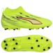 PUMA Ultra 6 Match Laceless + MG Unleashed - Jaune/Noir/Rouge éclatant/Jaune Enfant - Multi Ground (MG), pointure 38