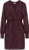 WE Fashion Dames jurk met jacquard-dessin - Burgundy red - Maat M