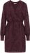WE Fashion Dames jurk met jacquard-dessin - Burgundy red - Maat M