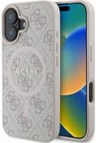 Guess 4G Ring Classic Logo hoesje - Compatibel met MagSafe - geschikt voor iPhone 16 - Roze
