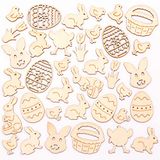 Baker Ross Houten knutselmotieven voor Pasen, 108 stuks, knutseldecoraties voor kinderen en volwassenen (FC592)