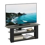 Furinno Parsons TV-entertainmentcentrum met 3 niveaus, hout, eiken grijs/zwart, 34,04 x 34,04 x 41,91 cm