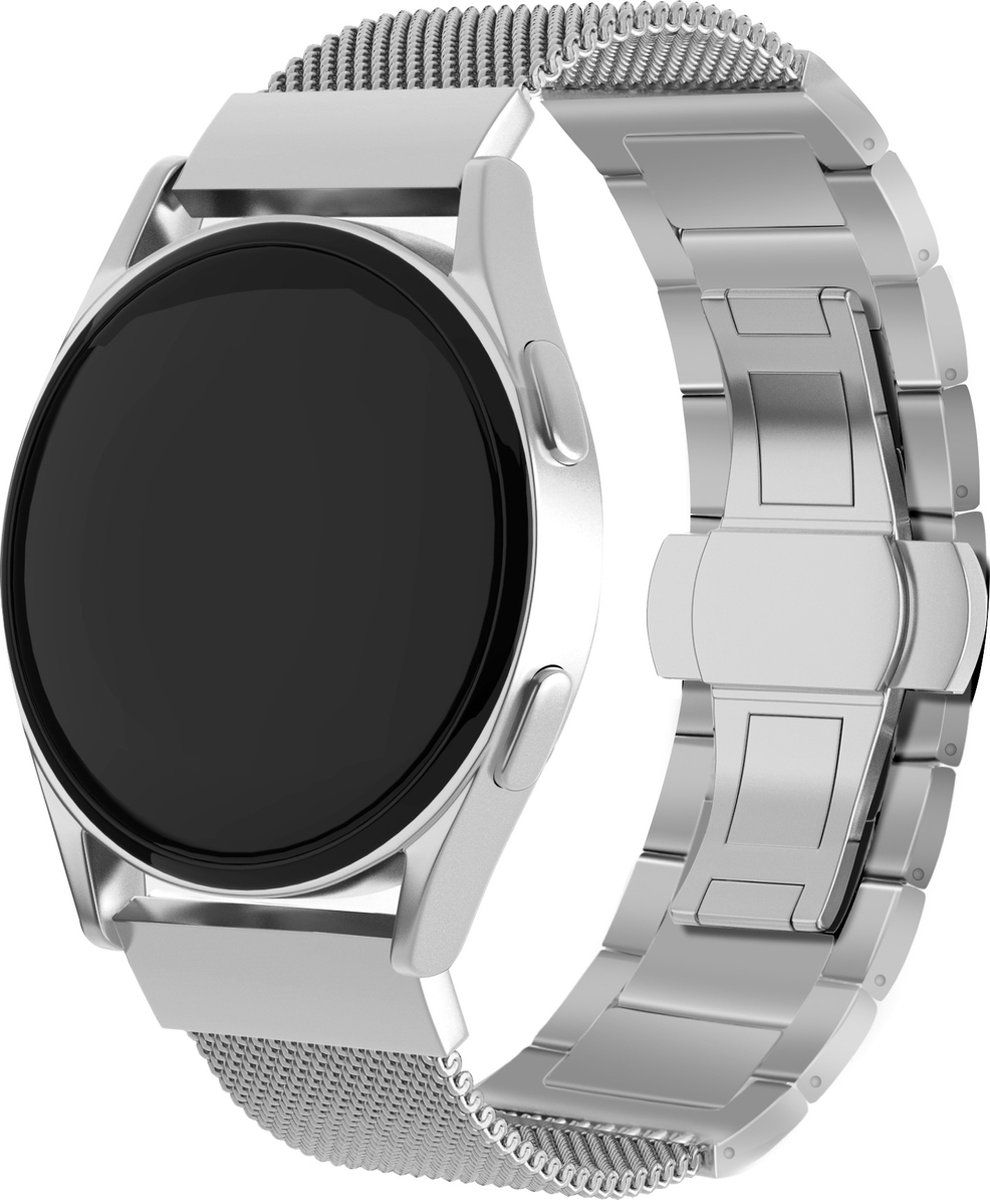 Strap-it Samsung Galaxy Watch 42mm Milanese band - zilver - 8720763446465