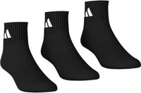 adidas Enkel-/kwartsokken Unisex korte sokken 3 paar Zwart Katoen Maat 49/50