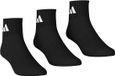 adidas Enkel-/kwartsokken Unisex korte sokken 3 paar Zwart Katoen Maat 49/50