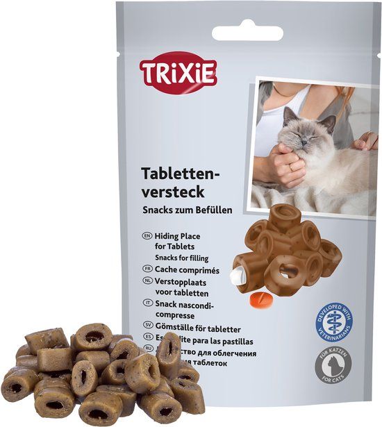 Trixie Verstopplaats Tabletten Katten - Zacht Snoepje met Tabletverstopper - 50gr