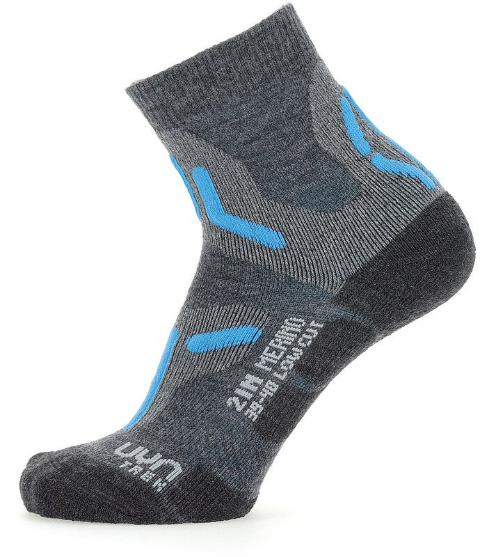 UYN Trekking 2in Merino Low Cut Socks Women - Grey/Turquoise
