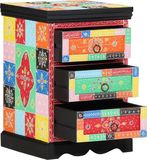 vidaXL Ladekast Multikleur 40 x 40 x 60 cm Massief Mango Hout