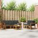 vidaXL Ensemble de salon banc acacia naturel et anthracite