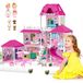 Maison de poupées - 3 étages - 8 chambres - Avec poupées - Idéal pour les enfants à partir de 3 ans