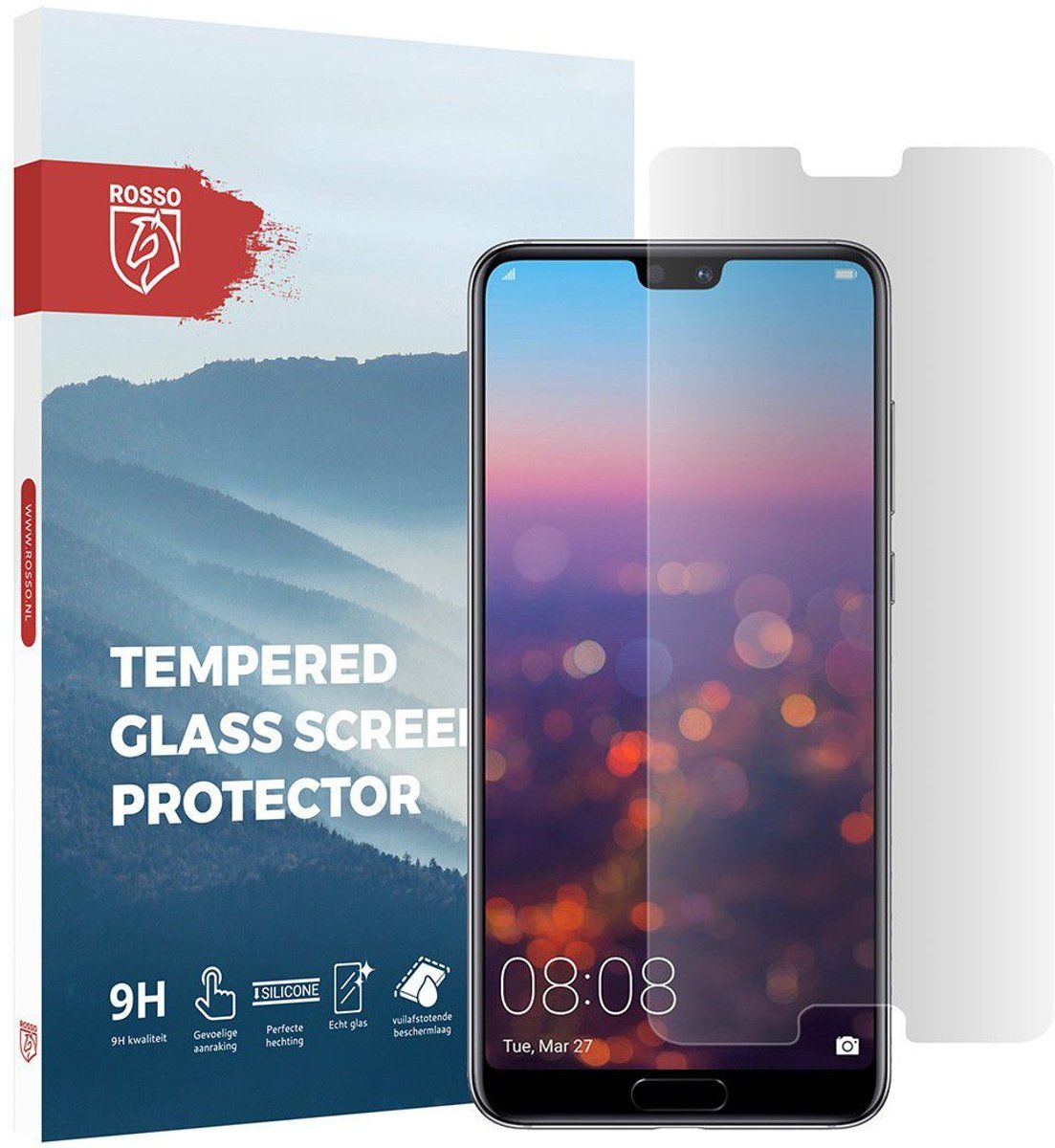Huawei P20 Pro Screen Protector - Tempered Glass - Rosso - 8719246137051