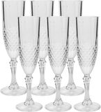 Merkloos Champagneglazen - 18 stuks - 200 ml - Transparant - Glas