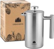 Groenenberg French Press Roestvrij Staal | 1 Liter (5 Kopjes) | Dubbelwandig Geïsoleerd | Incl. Vervangfilters